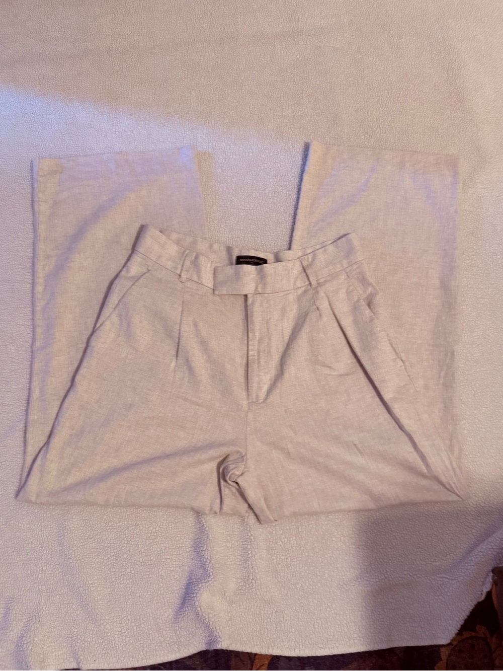 Banana RepublicPetite 12 Light Beige Linen-Cotton Blend Garment